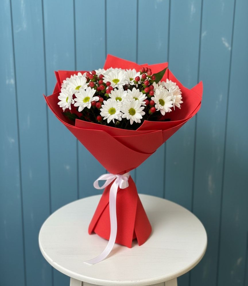 Букет цветов из: Хризантемы в Абатское