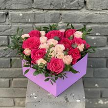 Цветочная композиция из Розы в коробке в Абатское