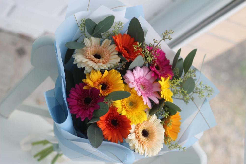 Букет цветов из: Герберы в Абатское