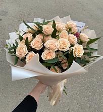 Букет Кремовые розы Латте в Абатское