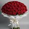 Букет 101 Красная роза Блэк Мэджик в Абатское