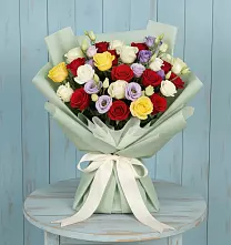 Букет цветов из:  Розы в Абатское
