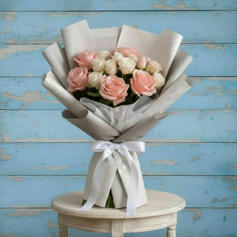 Букет цветов из: Розы в Абатское