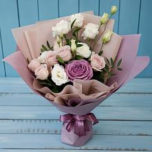 Букет цветов из:  Розы и Лизиантусы #REPLACE_PRED# Абатское