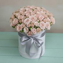 Цветочная композиция из Розы в шляпной коробке #REPLACE_PRED# Абатское