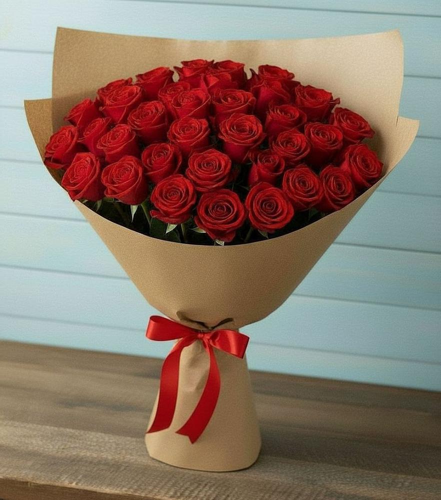 Букет Красные розы Милано в Абатское
