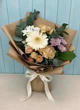 Букет цветов из:  Герберы и Хризантемы в Абатское