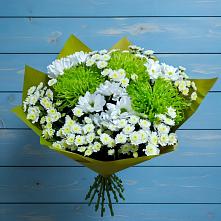 Букет цветов из:  Хризантемы #REPLACE_PRED# Абатское