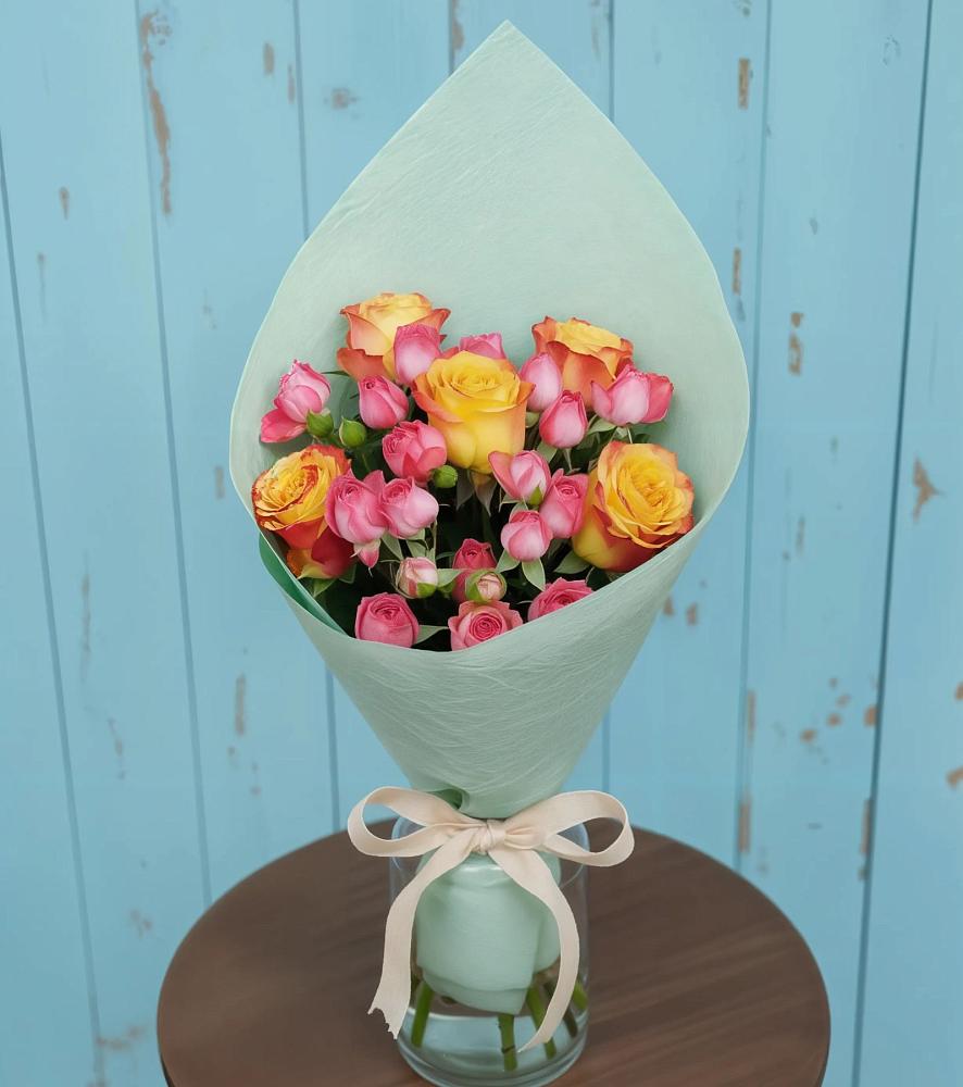 Букет цветов из: Розы в Абатское