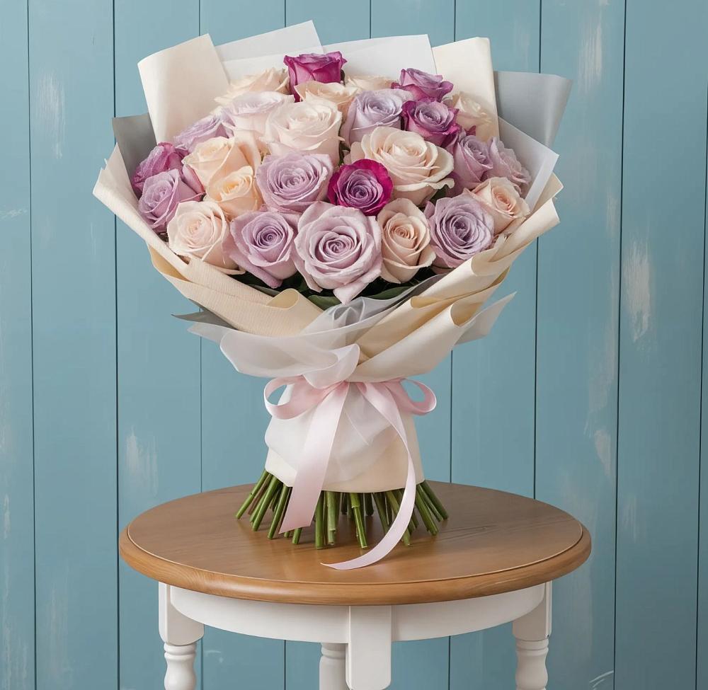 Букет цветов из: Розы в Абатское