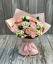 Букет цветов из:  Гвоздики, Розы и Хризантемы в Абатское
