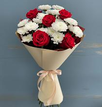 Букет цветов из:  Розы и Хризантемы #REPLACE_PRED# Абатское