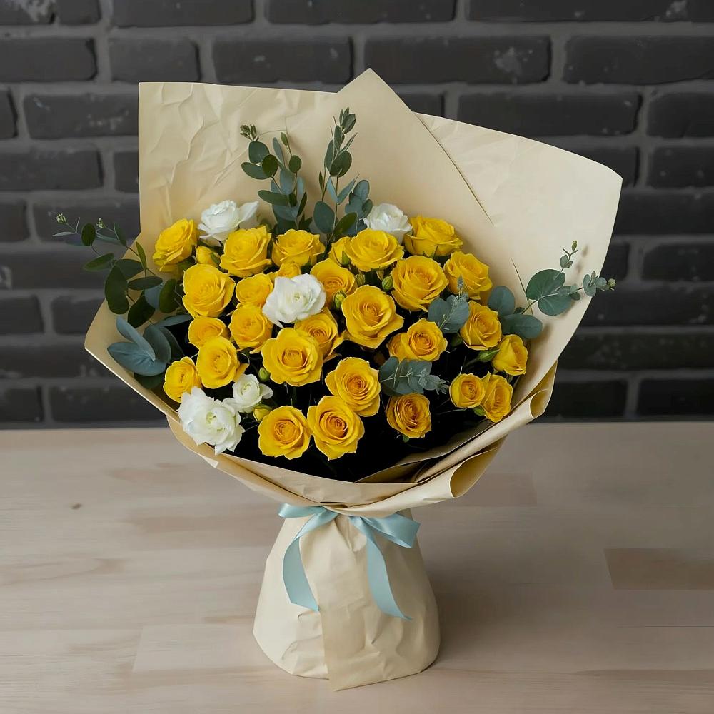 Букет цветов из: Розы в Абатское