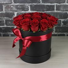 Цветочная композиция из Розы в шляпной коробке в Абатское