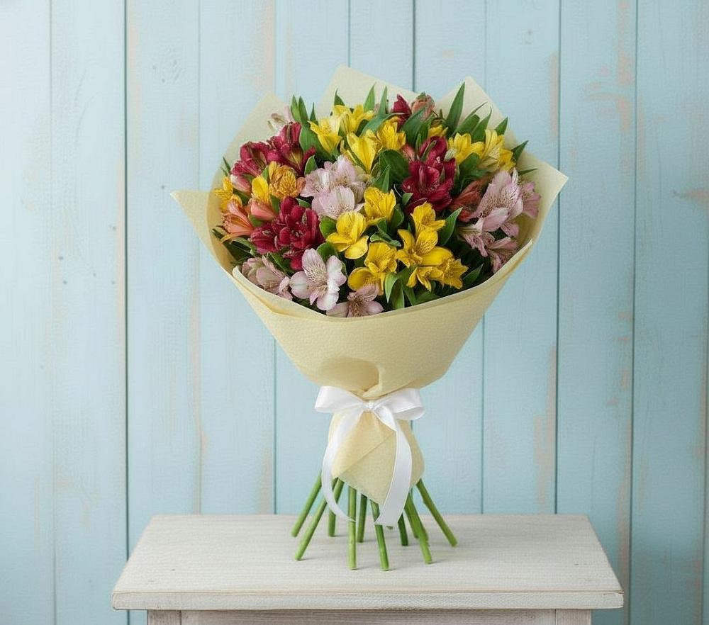 Букет цветов из: Альстромерии в Абатское
