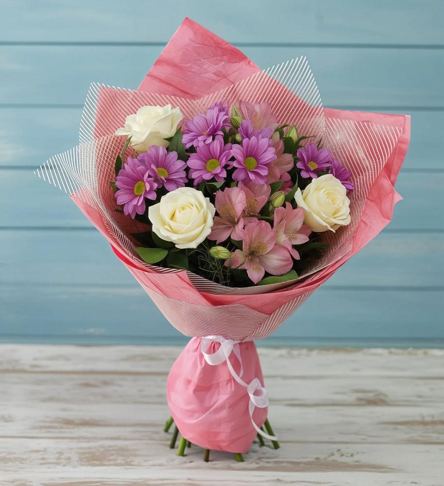 Букет цветов из: Герберы в Абатское