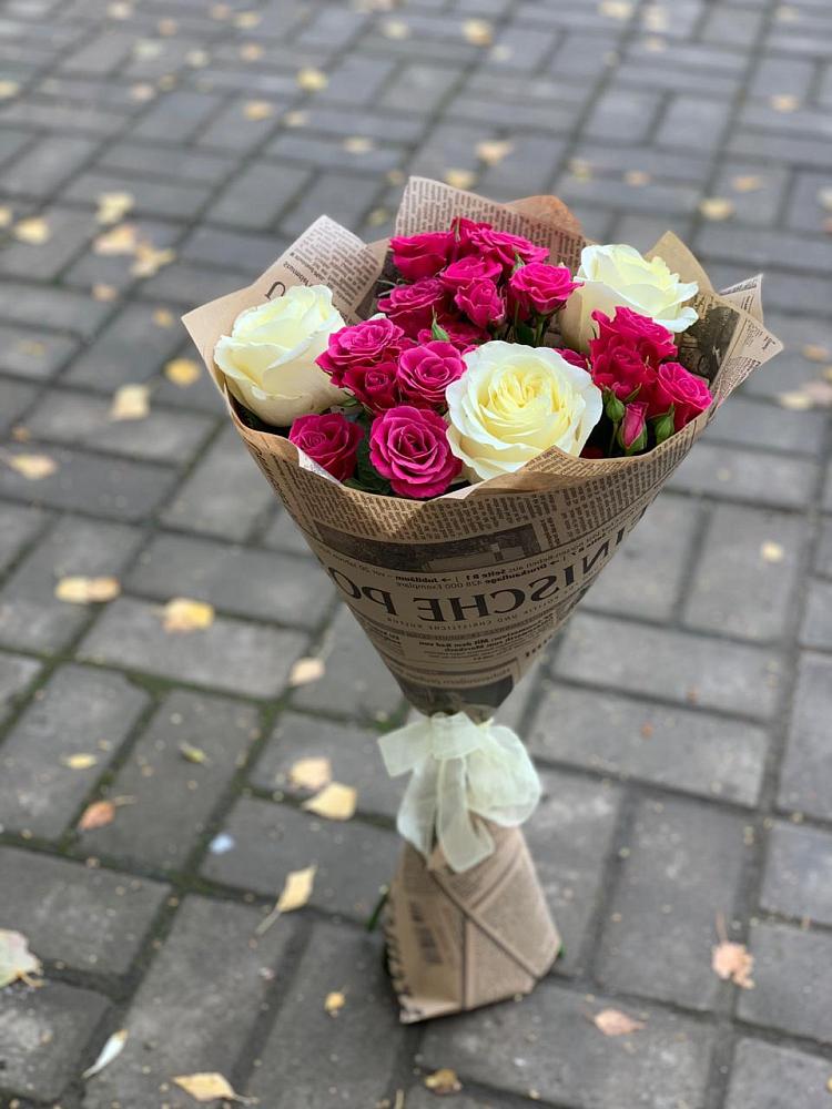 Букет цветов из: Розы в Абатское